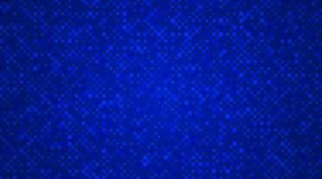 Abstract dark background of small squares or pixels of different sizes in blue colors. Futuristic technology design. Vector illustration