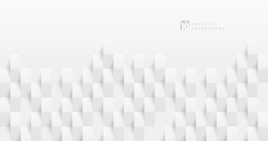 Abstract white and grey color paper cut design pattern background with copy space. You can use for cover design, artwork, ad, poster, presentation. Simple and minimal pastel design. Vector illustration