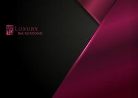 Luxury template diagonal geometric pink gradient on black background. Abstract modern style. Vector illustration