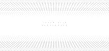Abstract technology halftone grey circles perspective on white background with copy space. You can use for cover brochure template, poster, banner web, print ad, etc. Vector illustration