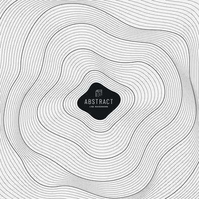 Abstract black circle line mesh cover design. Digital Contour curve dot and line ripple and wave with wireframe. Futuristic technology concept. Vector illustration