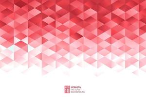 Red geometric triangles pattern on white background. Futuristic abstract template design. Vector illustration