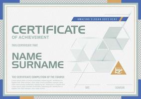 certificate of achievement border template vector