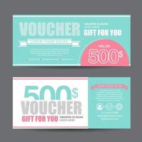 Gift Voucher discount template vector