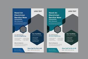 Electrical Services Flyer Template vector