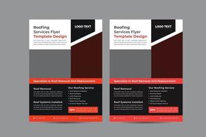 Roofing Service Flyer Design vector