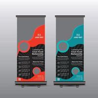 Fast Food Roll Up Banner Design vector