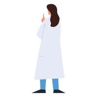 personaje de mujer doctora vector