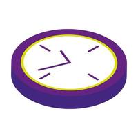 clock time isometric vector