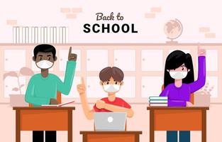 Student Back to School with Protocol vector