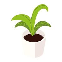 icono de planta en maceta vector