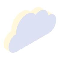 cloud icon isometric vector