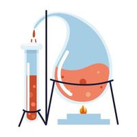 chemistry beaker test tube vector