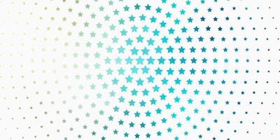 Light Blue Yellow vector texture with beautiful stars Blur decorative design in simple style with stars Design for your business promotion