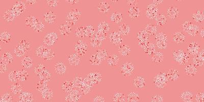 Light red vector natural backdrop with flowers