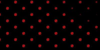 Dark Red vector background with covid19 symbols