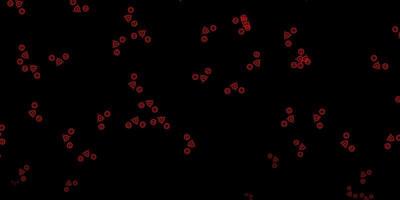 Dark Red vector pattern with magic elements