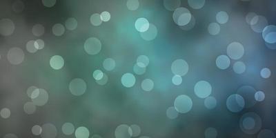 Dark Green vector texture with disks Abstract decorative design in gradient style with bubbles Pattern for wallpapers curtains