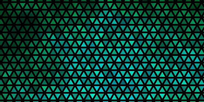 textura de vector verde claro con estilo triangular