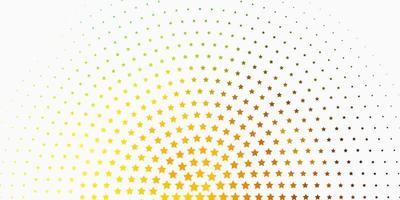 plantilla de vector amarillo verde claro con estrellas de neón ilustración decorativa con estrellas en patrón de plantilla abstracta para páginas de destino de sitios web