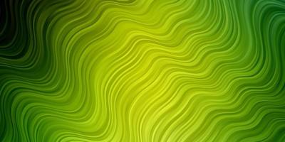Light Green Yellow vector texture with wry lines Colorful geometric sample with gradient curves Smart design for your promotions