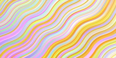 Plantilla de vector multicolor claro con ilustración de degradado de líneas en estilo simple con diseño inteligente de arcos para sus promociones