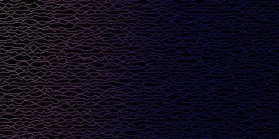 Dark Pink Blue vector template with curved lines Abstract illustration with gradient bows Template for your UI design