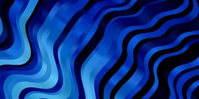 Dark BLUE vector background with bent lines Colorful illustration with curved lines Design for your business promotion