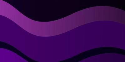 Dark Purple vector background with curved lines Colorful illustration in abstract style with bent lines Template for cellphones