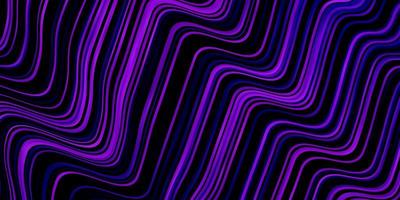 Dark Purple vector background with bent lines Bright sample with colorful bent lines shapes Pattern for commercials ads