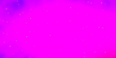 Plantilla de vector rosa púrpura claro con estrellas de neón Ilustración abstracta geométrica moderna con patrón de estrellas para folletos publicitarios de año nuevo