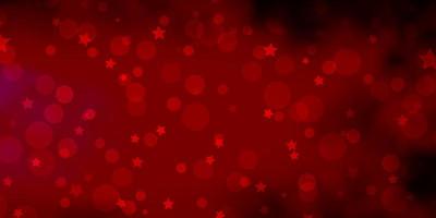 diseño de vector rojo oscuro con círculos estrellas ilustración abstracta con formas coloridas de círculos estrellas plantilla para sitios web de tarjetas de visita