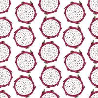 Vector pattern of dragon fruit. Isolated objects for your design.