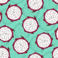 Vector pattern of dragon fruit. Isolated objects for your design.