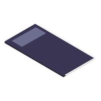 notebook cover page supply icon isometric style vector