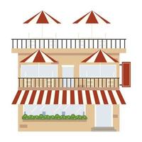 urban building restaurant vector