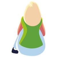 back view woman vector