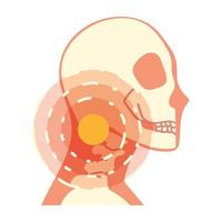 artritis dolor de cuello vector