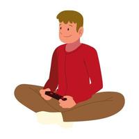 man with control video game vector