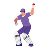 deporte de hombre de cricket vector