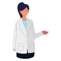 doctor woman professional vector