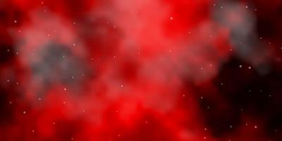 Fondo de vector rojo oscuro con estrellas coloridas diseño decorativo borroso en estilo simple con patrón de estrellas para páginas de destino de sitios web