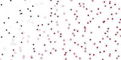 Dark Red vector pattern with abstract stars Blur decorative design in simple style with stars Pattern for new year ad booklets