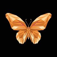 Butterfly polygonal design vector