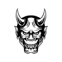 Oni mask skull vector