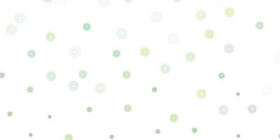Light green yellow vector doodle template with flowers
