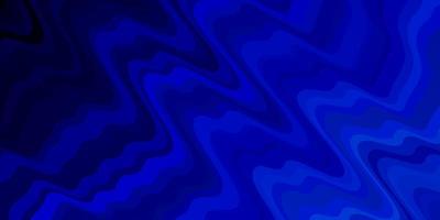 Dark BLUE vector background with bent lines Bright illustration with gradient circular arcs Pattern for booklets leaflets
