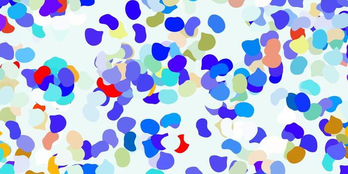 Light multicolor vector backdrop with chaotic shapes