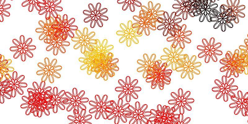 Light Orange vector natural backdrop with flowers