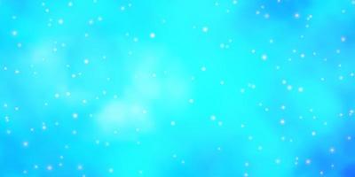 Light BLUE vector background with colorful stars Blur decorative design in simple style with stars Theme for cell phones